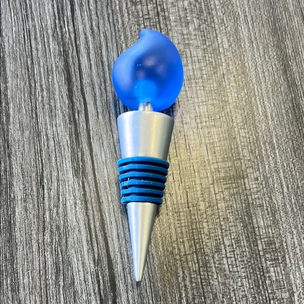 Blue and Silver Bottle Stopper